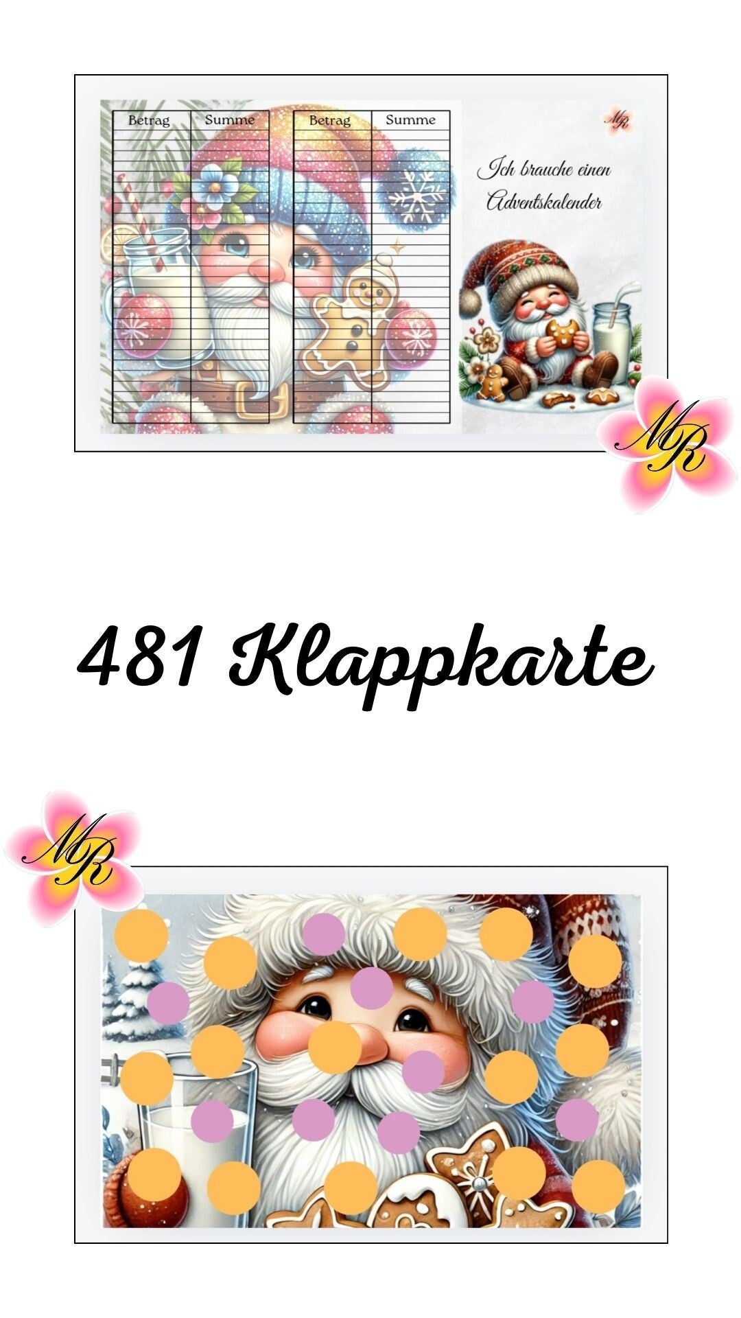 Klappkarte 481 Ich brauche einen Adventskalender