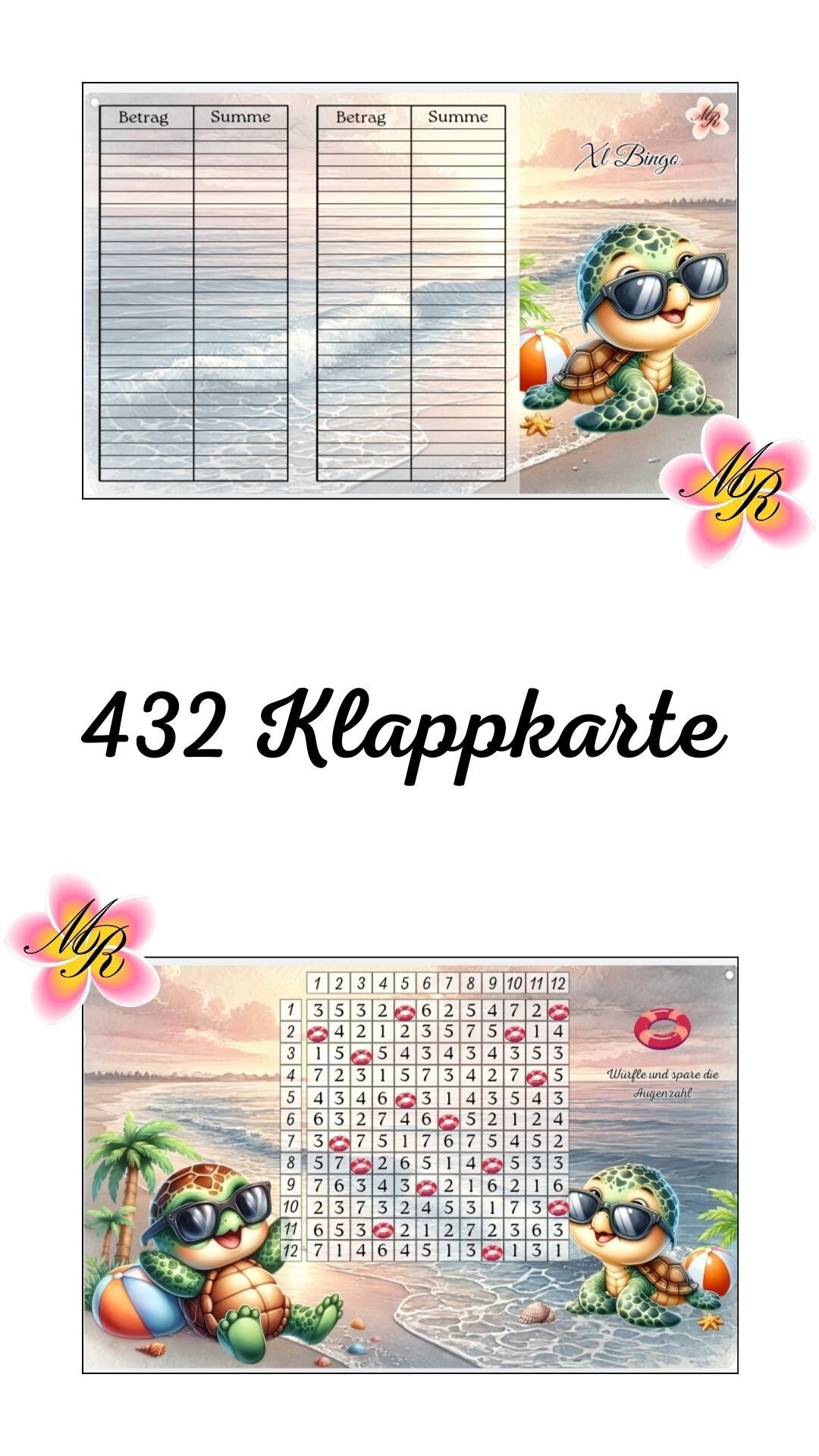Klappkarte 432 XL Bingo Schildkröte