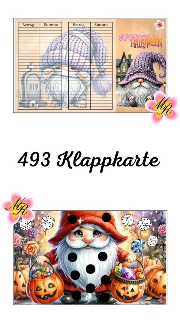 Klappkarte 493 Spooky Halloween Gnome