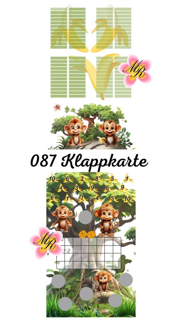 Klappkarte 087 Affe