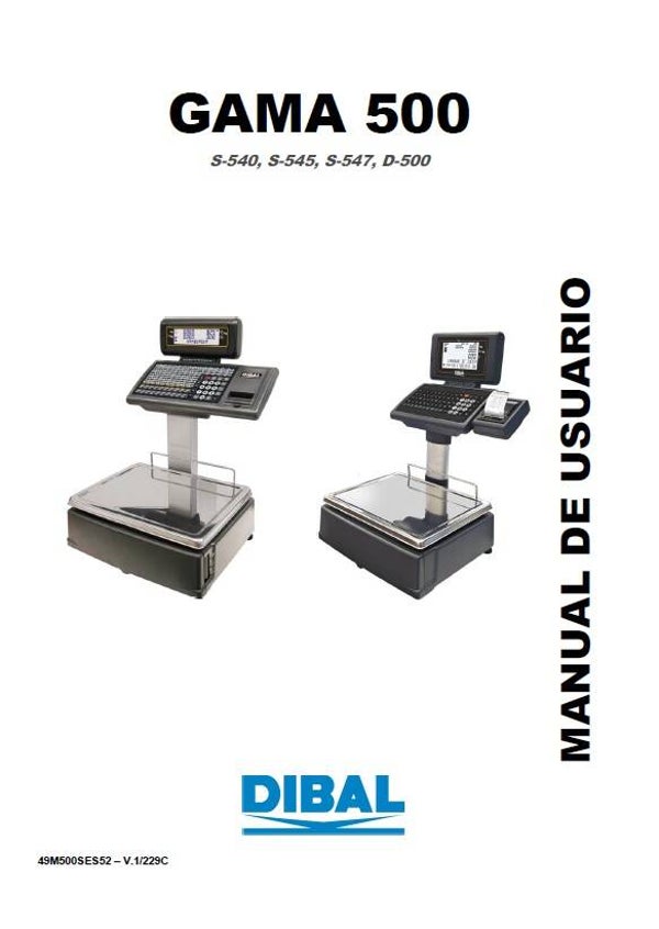 MANUAL BALANZA DIBAL SERIE 500