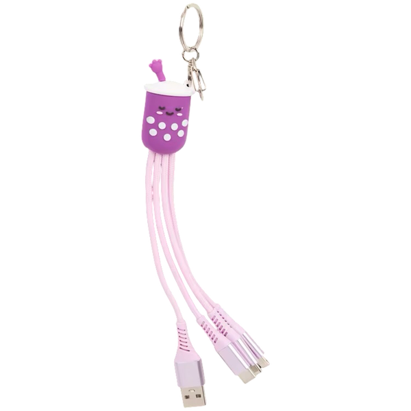 Porte clef avec câble de charge 3 en 1