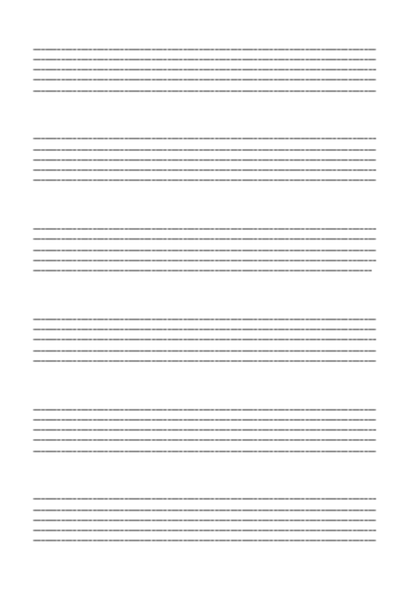 Pentagramma didattico GRANDE 6 righe (formato A4)
