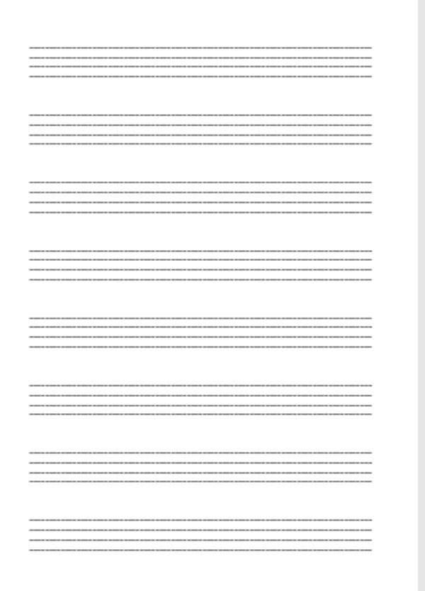 Quadrigramma / Tetragramma didattico GRANDE - (formato A4)