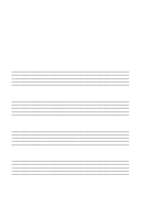 Pentagramma didattico QUARTETTO - (formato A4)