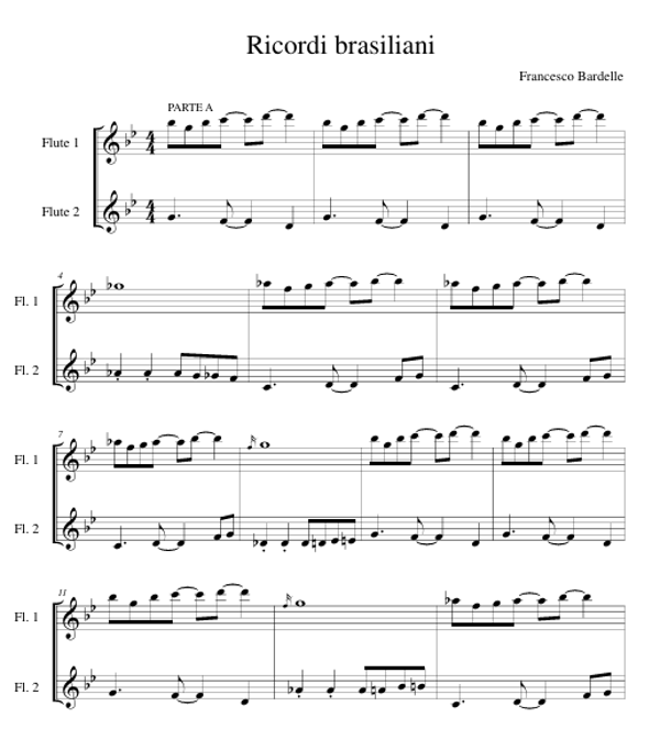 "RICORDI BRASILIANI" - duetto per flauto traverso