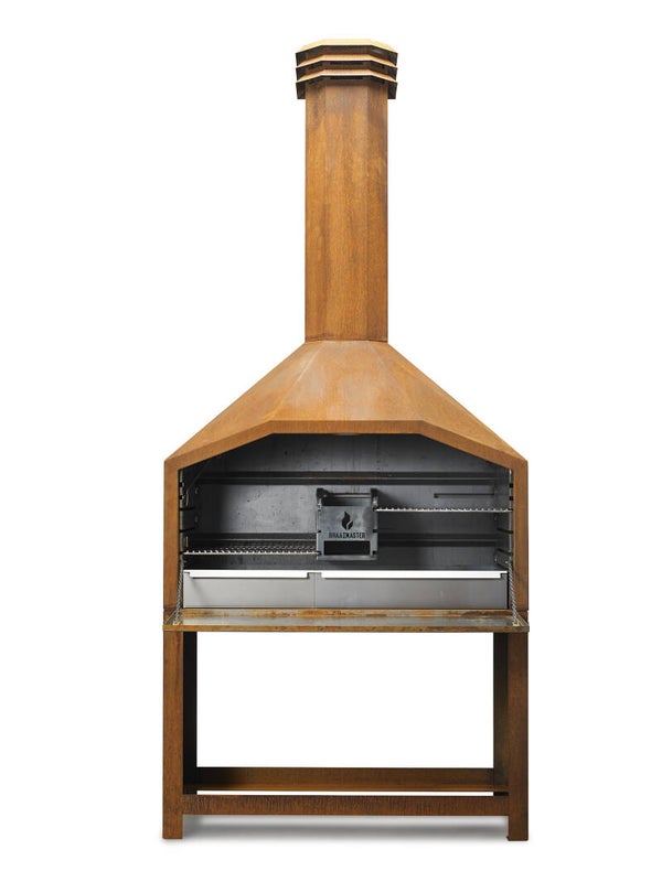 Barbecue Braai sud-africain prêt a poser 120cm_acier Corten_FS1200C_Elite_Braaimaster