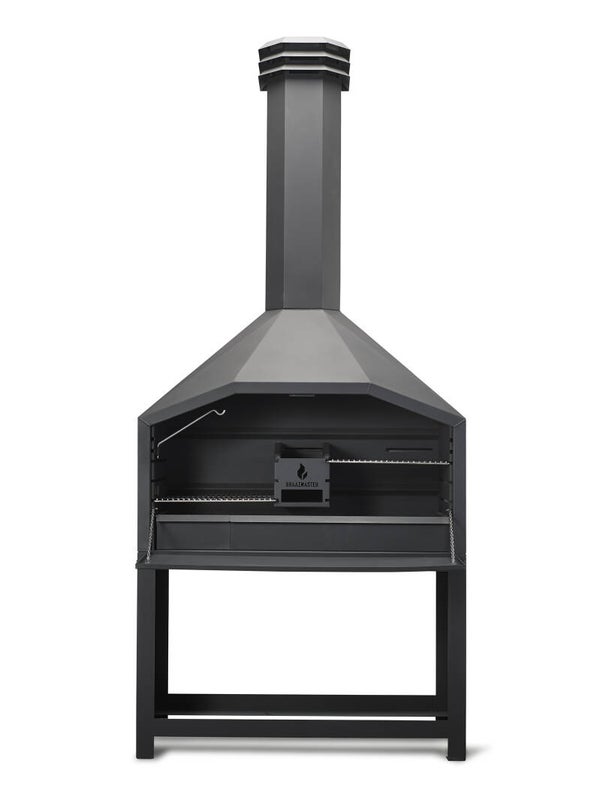 Barbecue Braai sud-africain prêt a poser 120cm_tôle noir_FS1200_Elite_Braaimaster