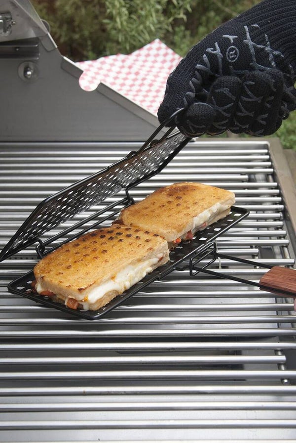 Double grille à croque-monsieur et Braai broodjies pour barbecue