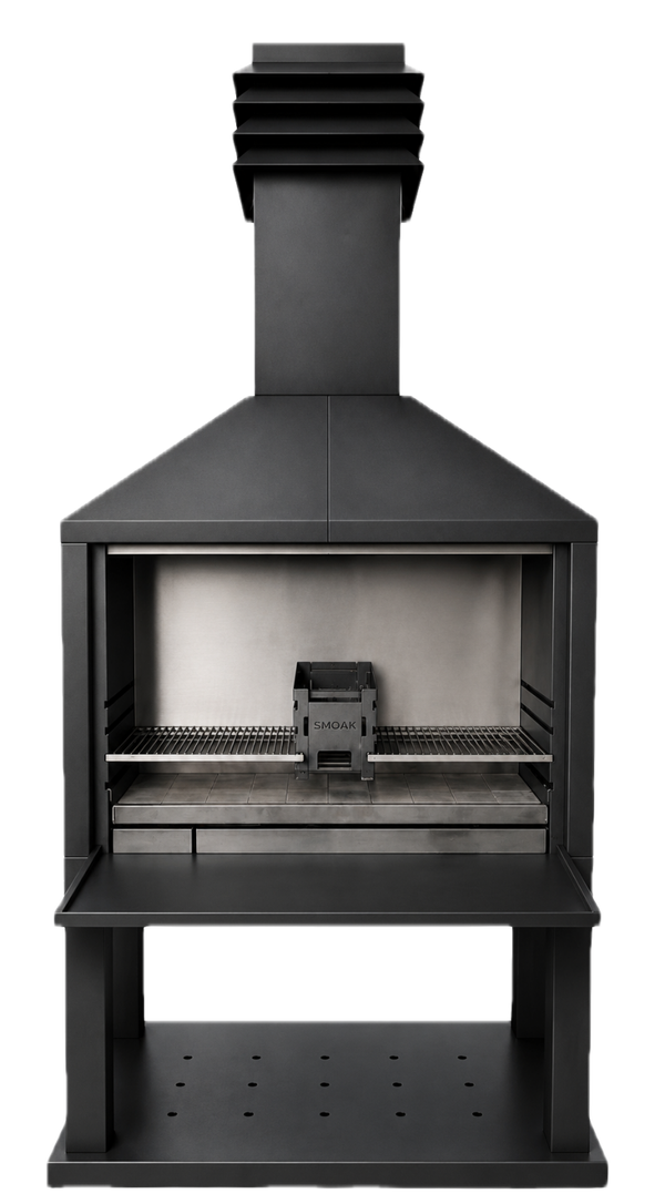 SmoakBraai FS1200 Black – avec briques réfractaires