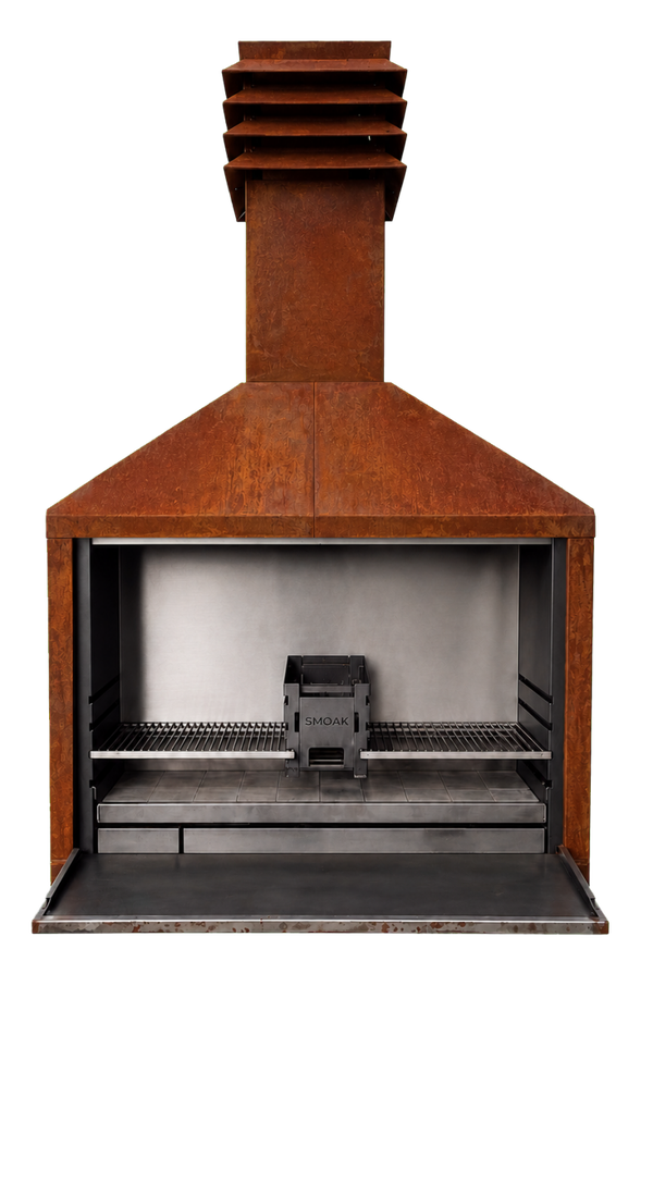 SmoakBraai FS1200C Corten sans socle – Braai avec briques réfractaires