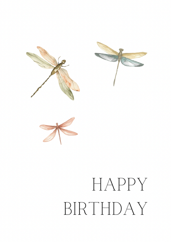 Kaart happy birthday insecten