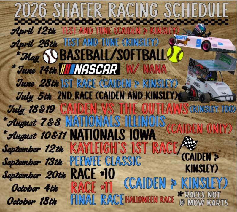 Where will we race in 2026?