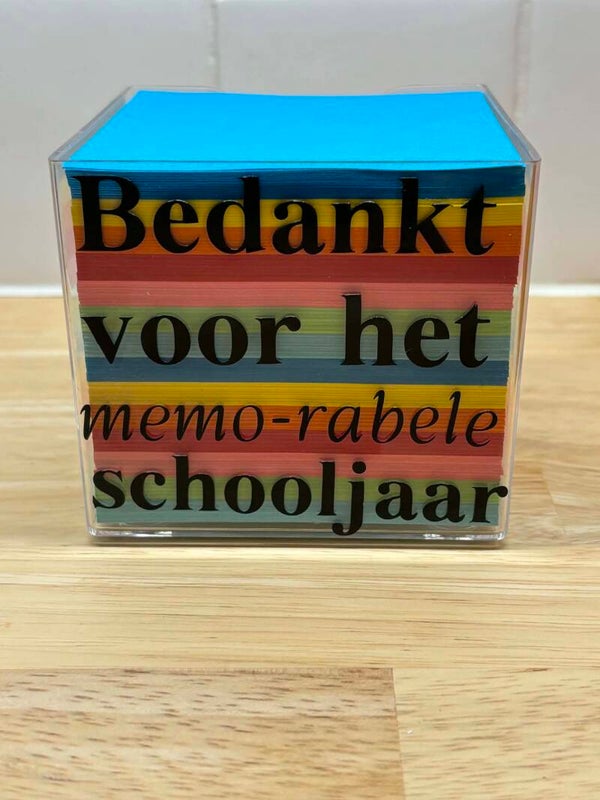 Memoblok: Bedankt voor het memo-rabele schooljaar