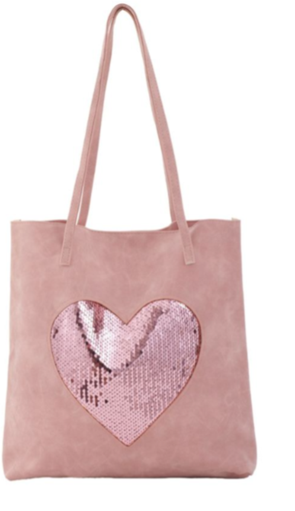 Shopper met hart roze