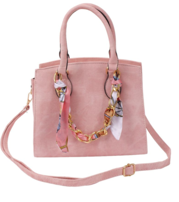 Tas met sjaal roze