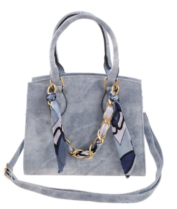 Tas met sjaal blauw