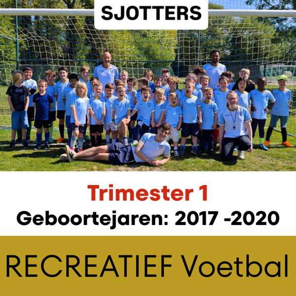 Recreatief voetbal trimester 1: geboortejaar 2017 - 2020