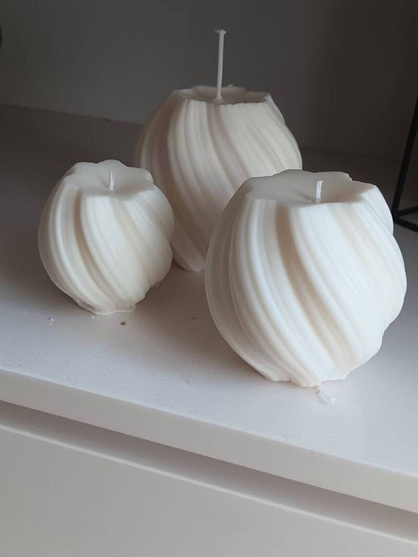 3 stuks grote kaarsen