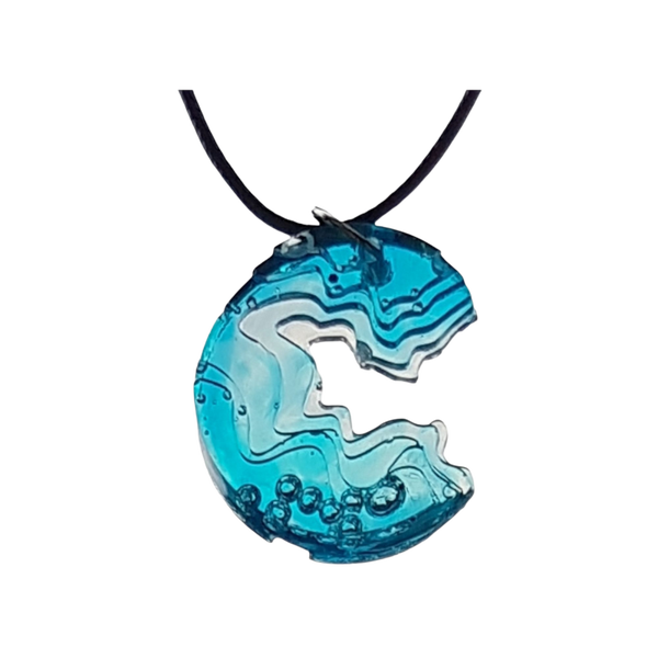 Hanger Epoxy aqua met relief