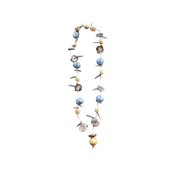 Geknoopte ketting blauw
