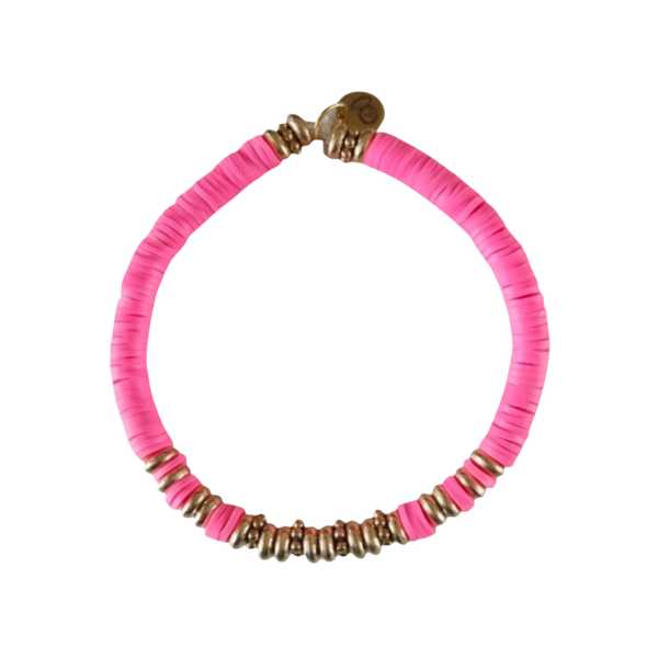 Polymeerklei armbanden met goudkleurige accenten