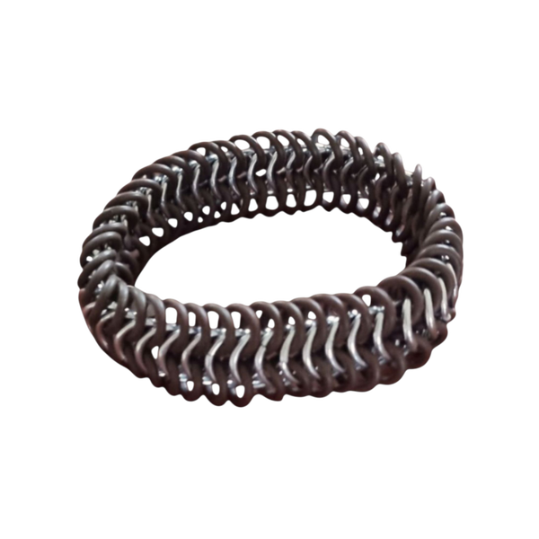 Grove aluminium met rubber armband