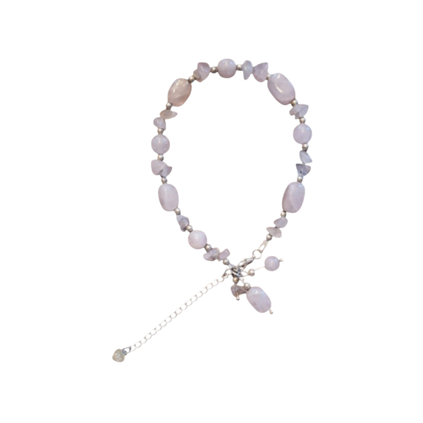 Vintage rozenkwarts armband