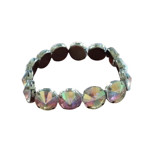 Facetarmband (strass) op elastiek