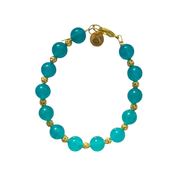 Vergulde armband met Malachiet