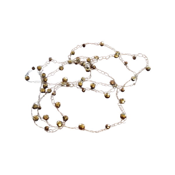 Lange gehaakte ketting goudkleur