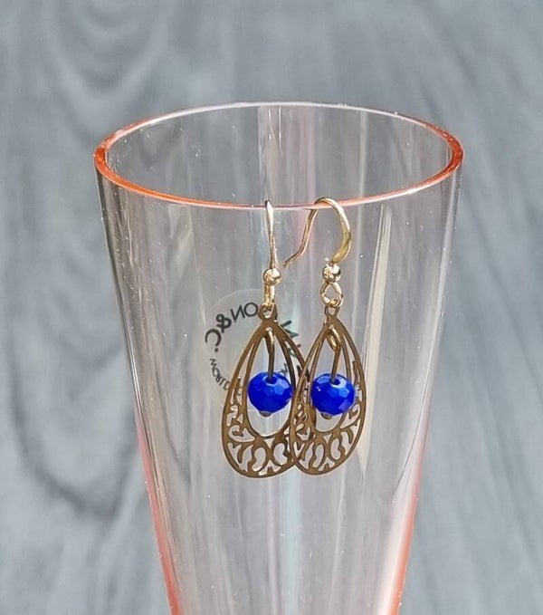 Ibiza bohemian filigrain oorhangers rose gold