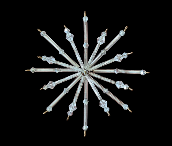 Kerstster 2 d zilver en doorschijnend facet Type 1