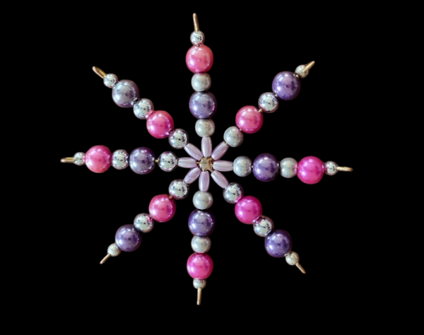 Kerstster paars-roze