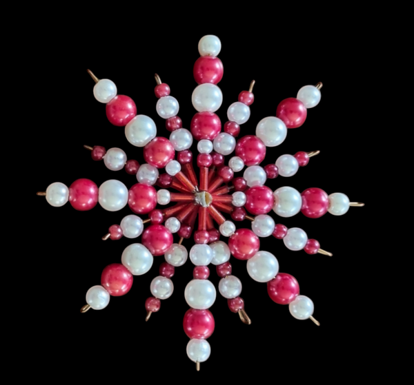 Kerstster 2d rood-wit