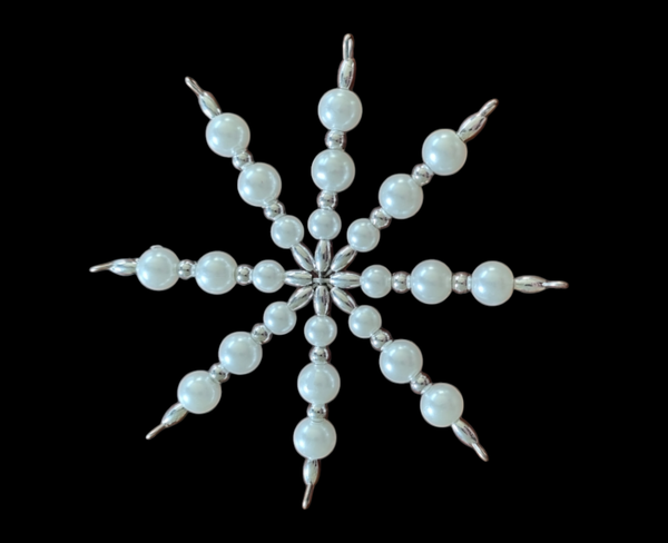 Kerstster zilver-wit