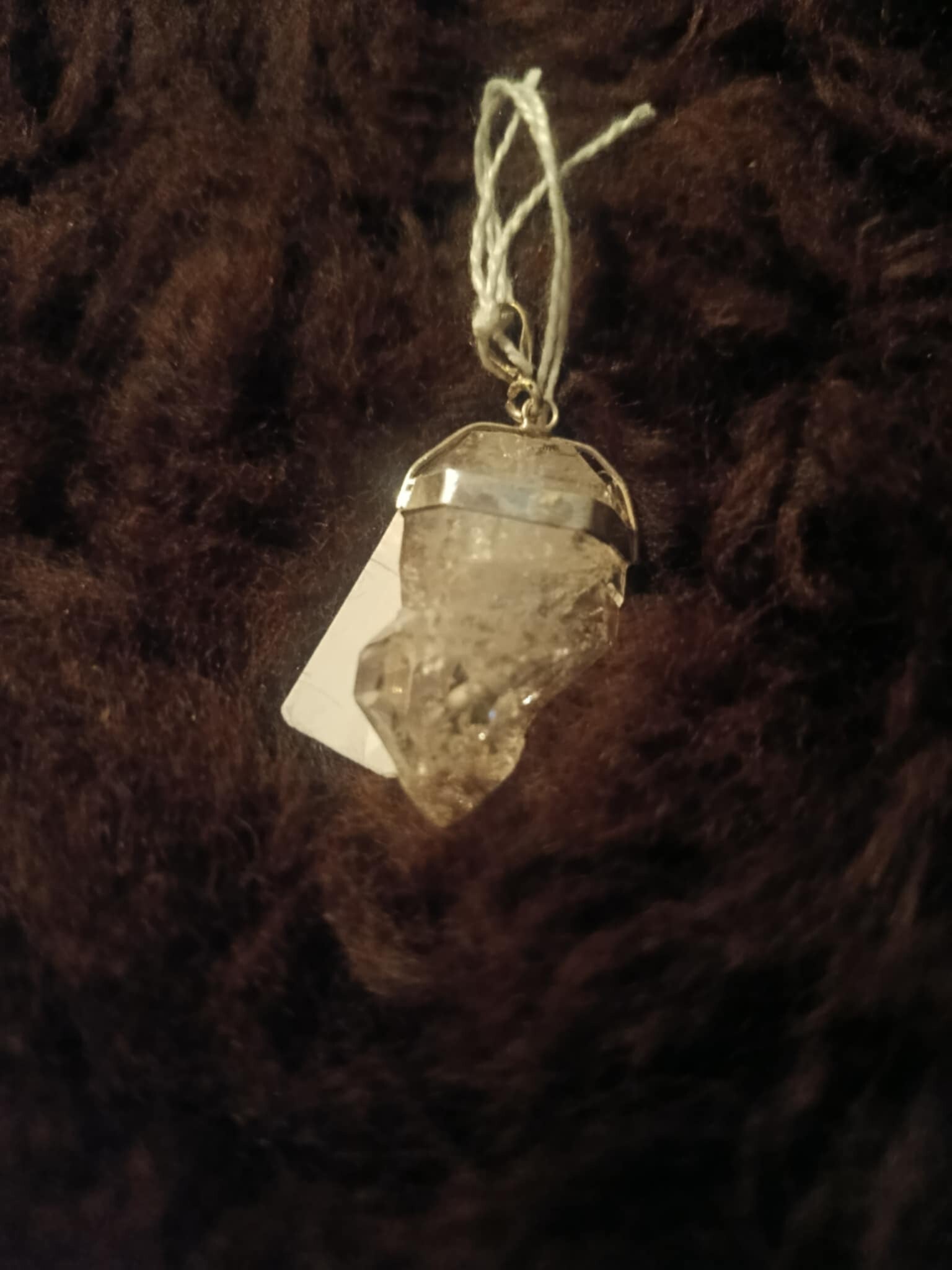 Grote Herkimerdiamant hanger – uniek stuk