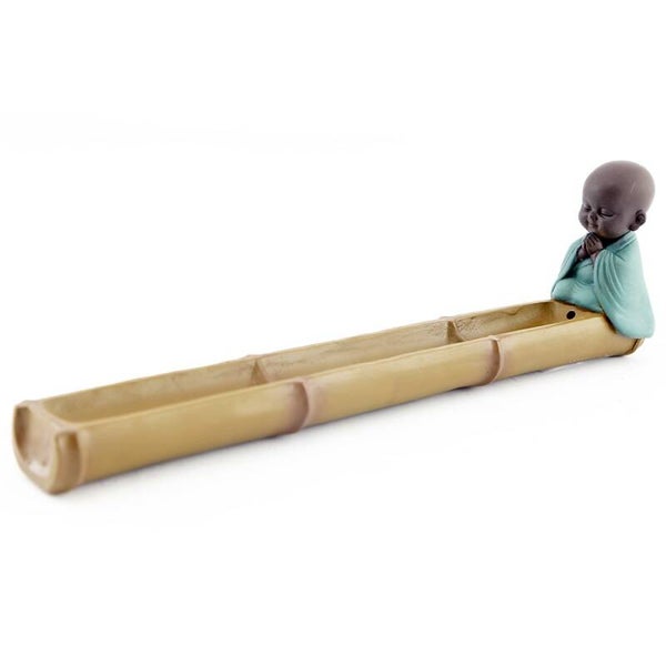 Bamboe boeddha wierookhouder