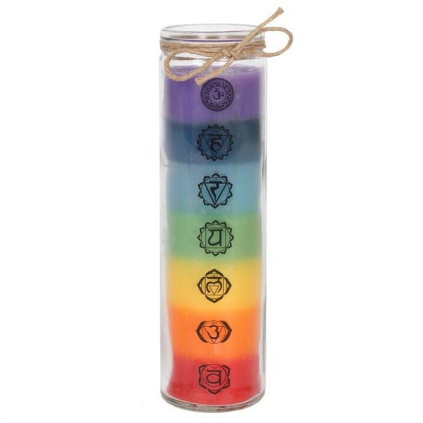 Tall Chakra Tube Kaars – Spirituele Energie & Chakra Balans