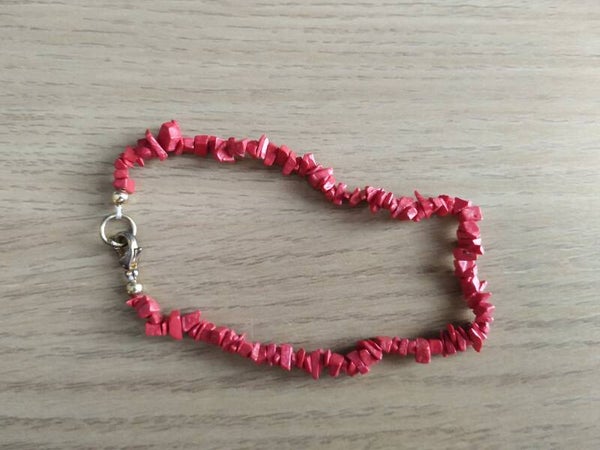 armband bloedkoraal met slotje
