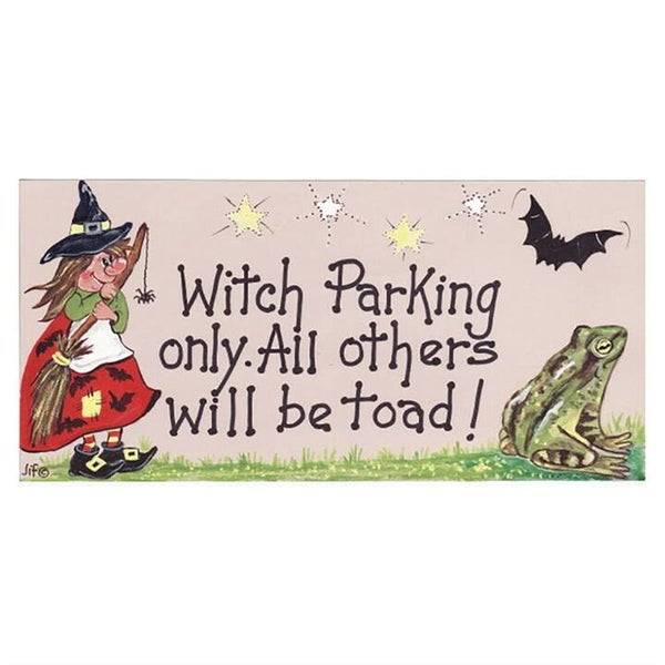 Witch parking only wandbord