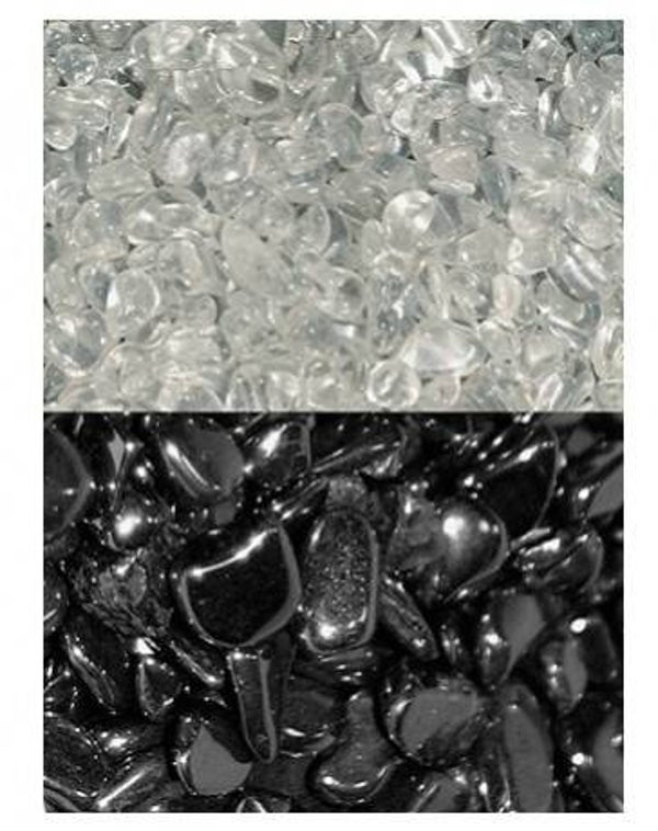 Ontlaad - en oplaadset XL bergkristal hematiet