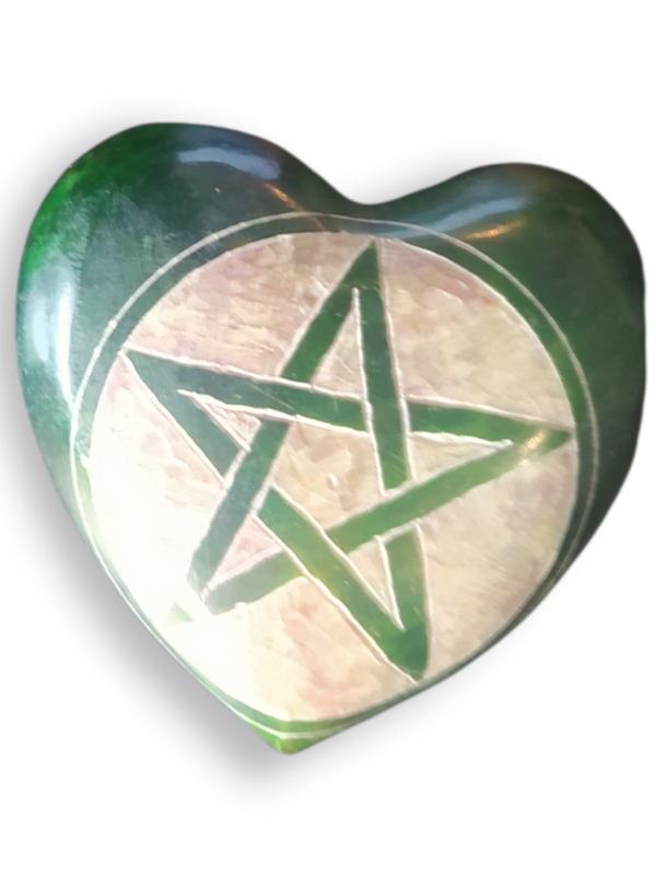 Zeepsteen hart pentagram