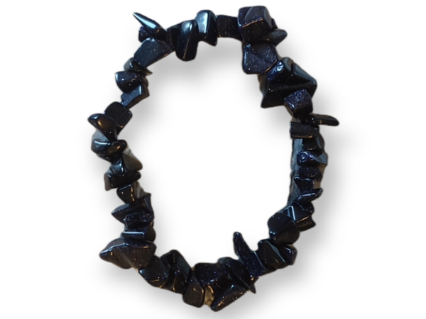 Blauwe goudsteen split armband