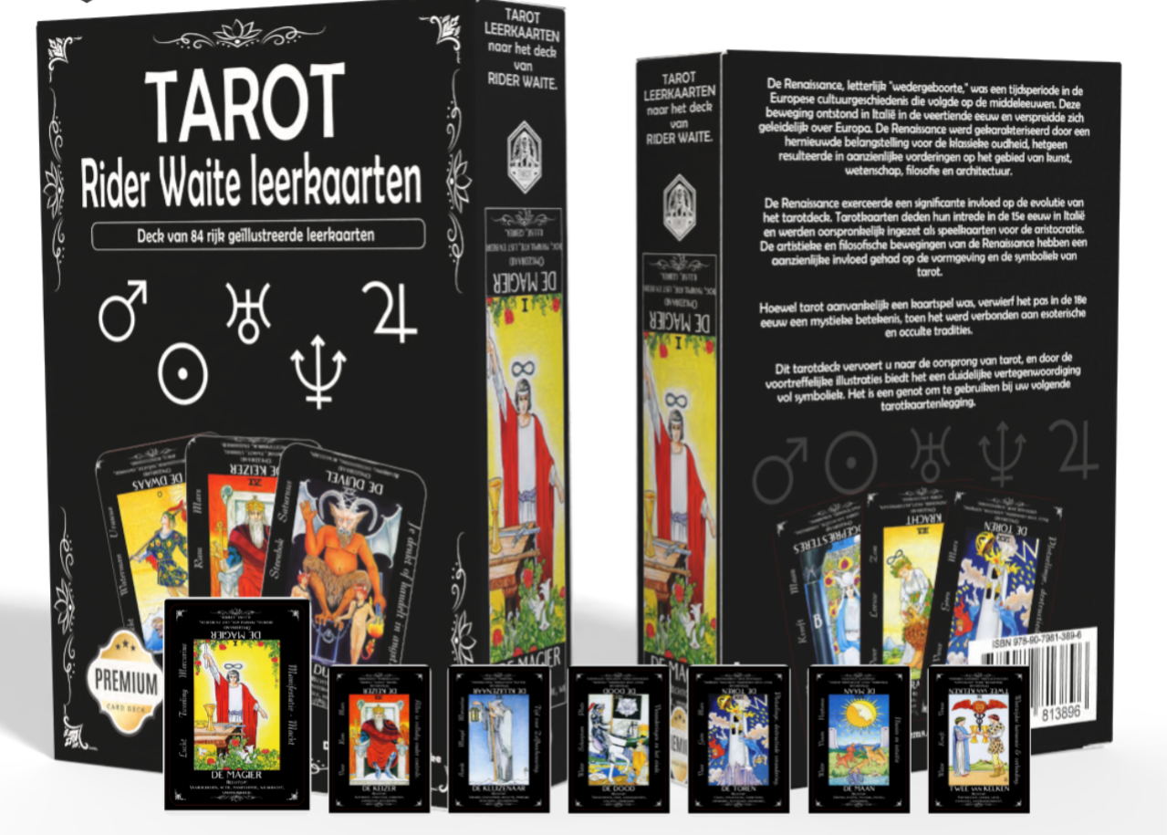 Rider Waite Tarot Leerkaarten – Premium Deck 84 Kaarten – Nederlands