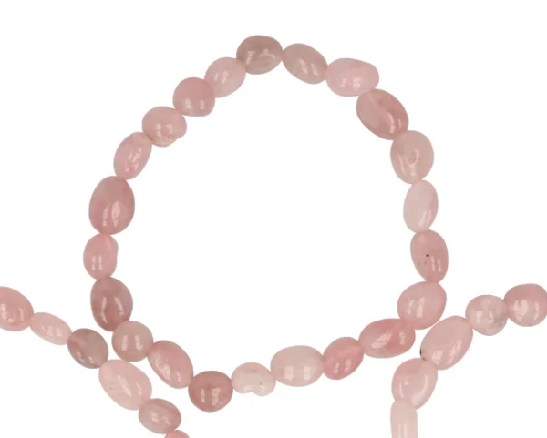 Rozekwarts armband nuggets trommelsteen