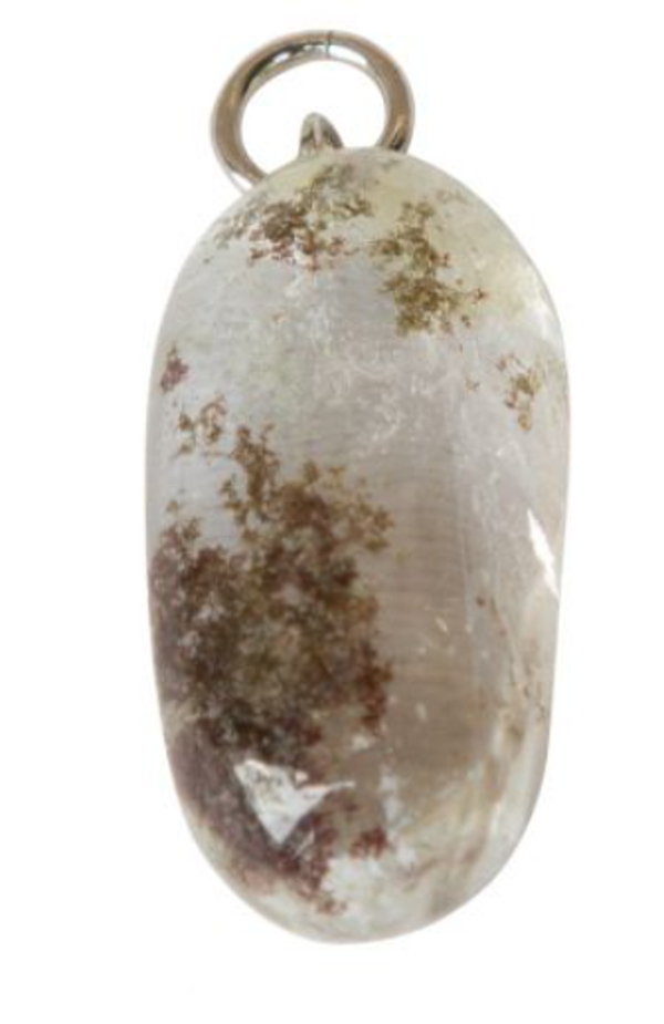 Lodoliet (Indicoliet Kwarts) "Oogjes-hanger" – Blauwe Toermalijn uit Brazilië