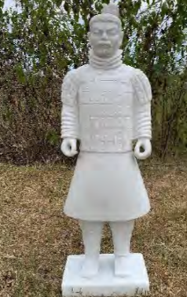 Dinova Standing Warrior - Terracottasoldaat Beeld (94 cm)