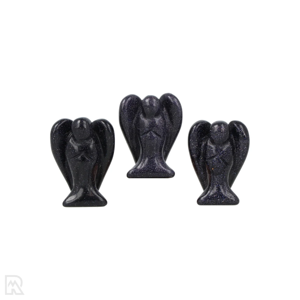 Blauwe goudsteen engel 2.5cm