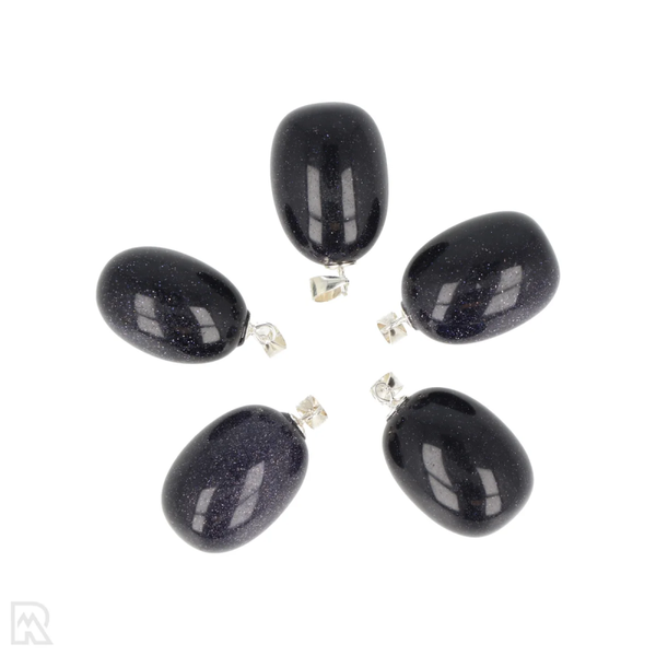 Blauwe goudsteen hanger